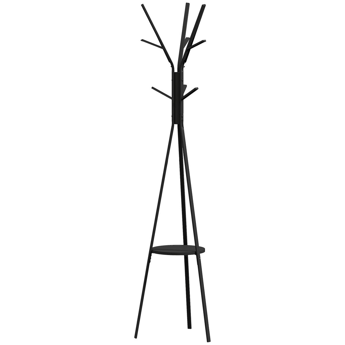 GARDEROBENSTÄNDER Schwarz 1 Stück - Schwarz, Holzwerkstoff (45/180/45cm) - GiPP