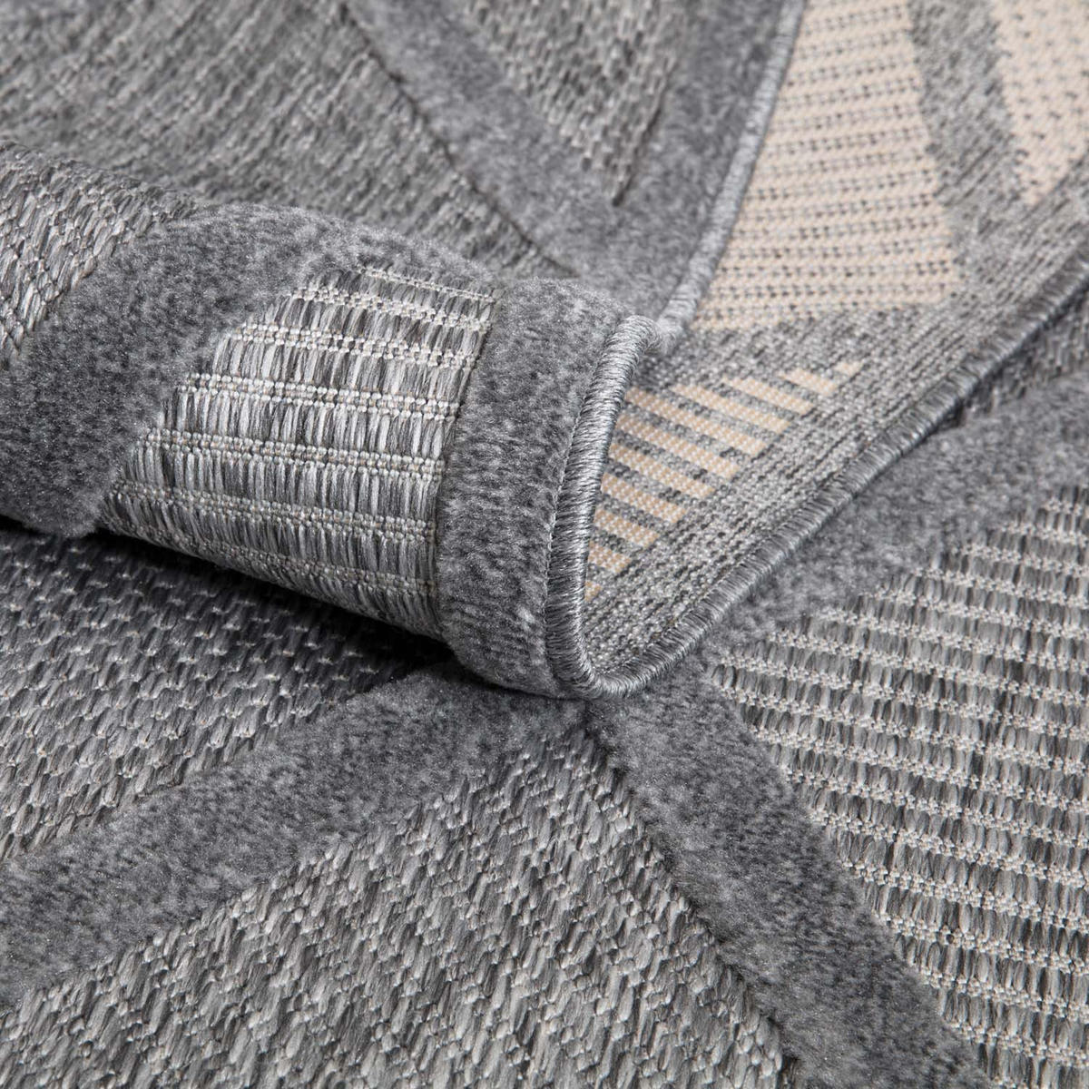 OUTDOOR-TEPPICH Santorini 457 Anthrazit 80x250 cm - Anthrazit, Textil (80/250cm) - carpet city