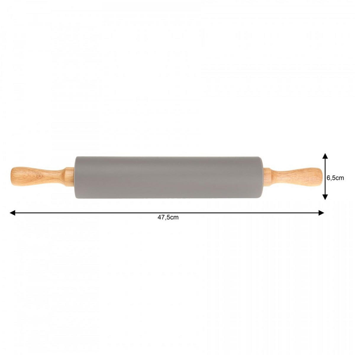 SILIKON-NUDELHOLZ 47,5 cm KH1629 - Grau, Kunststoff (6.5/47.5/47.5cm) - Kinghoff 