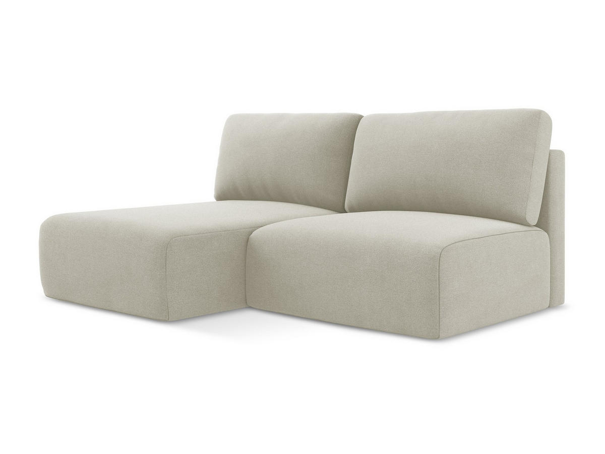 ECKSOFA mit Schlaffunktion links Strukturstoff Stoff Beige - Beige/Creme, Kunststoff/Textil (149/210cm) - Makamii