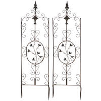 RANKGITTER Burg - 2er Set bronze - Braun, Metall (35/122/7cm) - TPFLiving