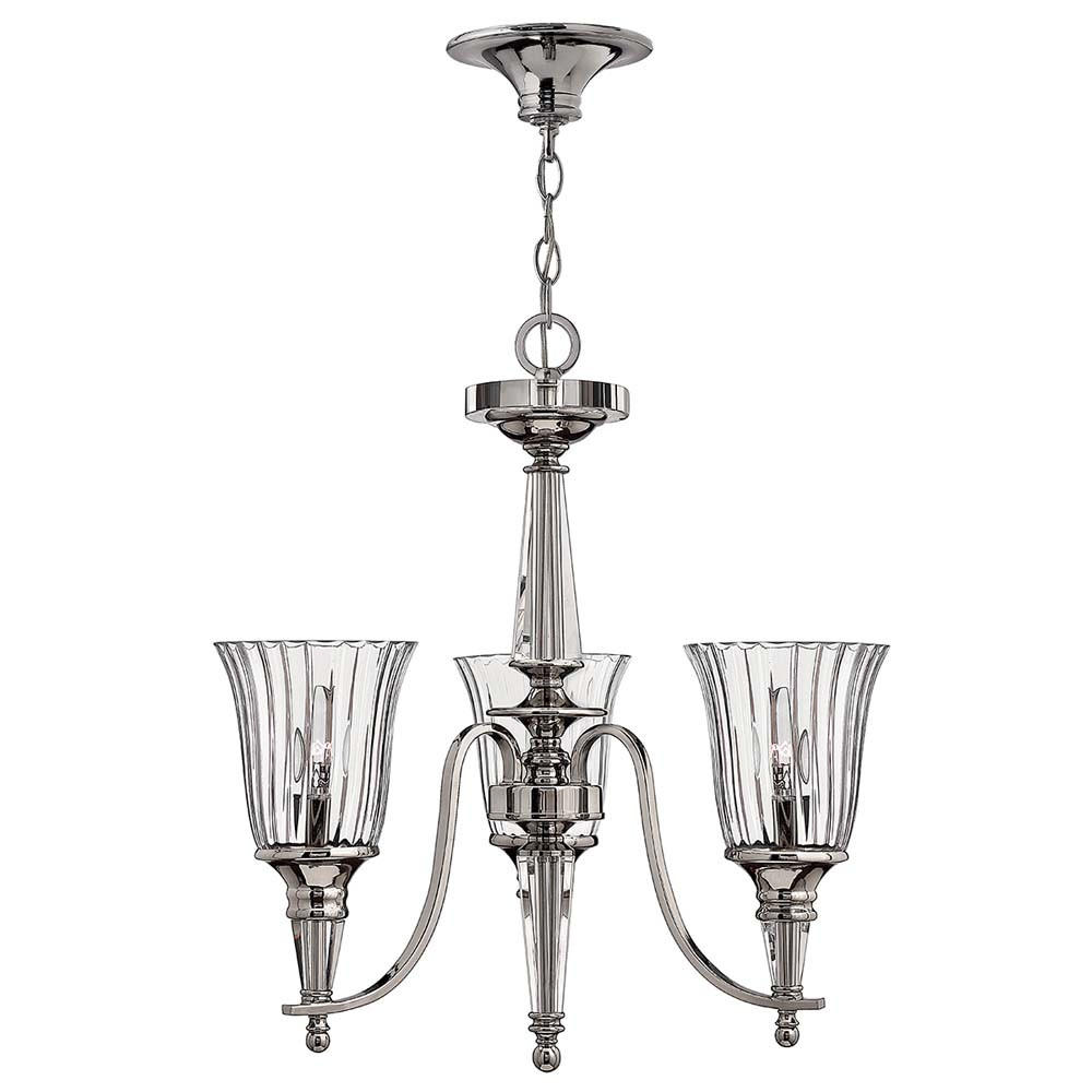 KRONLEUCHTER Stahl Silber Kristalloptik - Silberfarben, Glas (53.3/53.3/53.3cm)