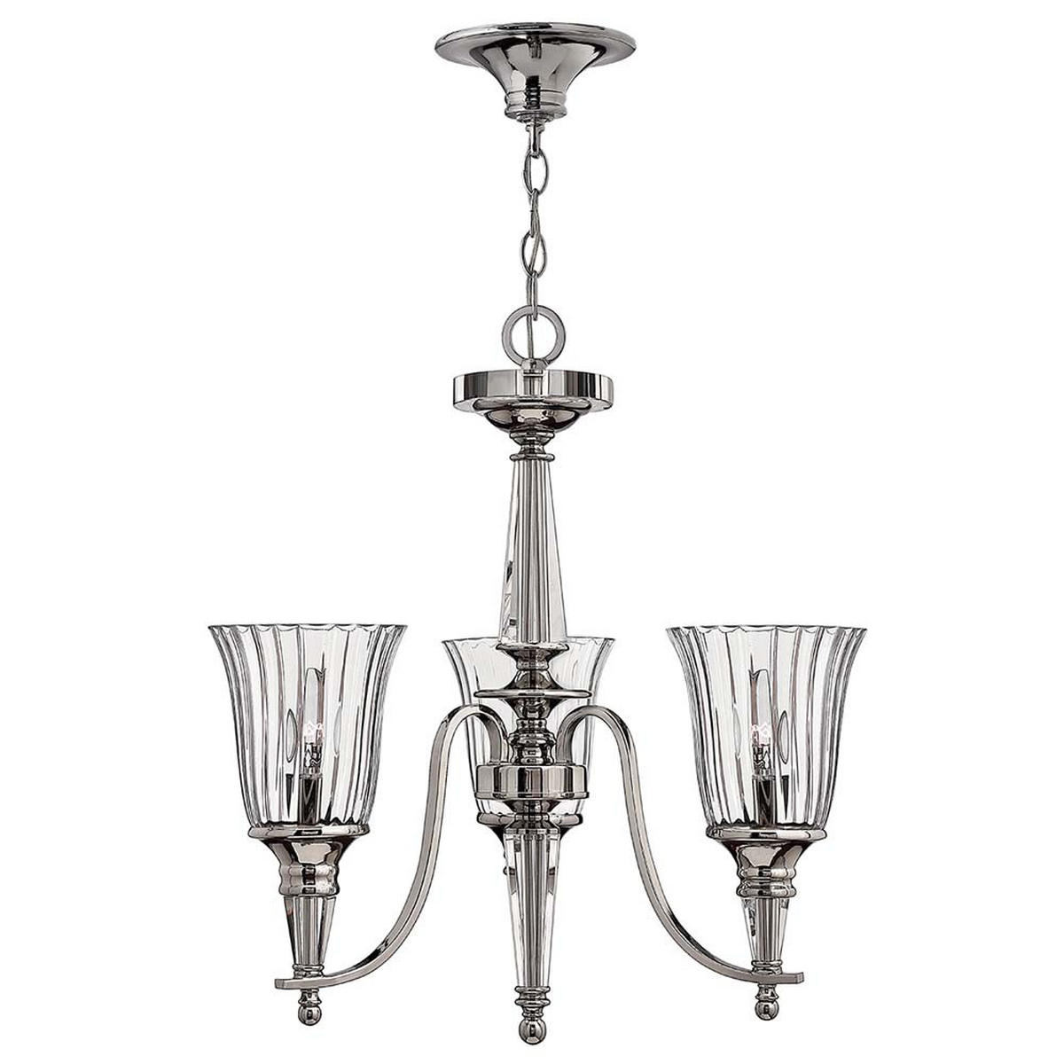 KRONLEUCHTER Stahl Silber Kristalloptik - Silberfarben, Glas (53.3/53.3/53.3cm)