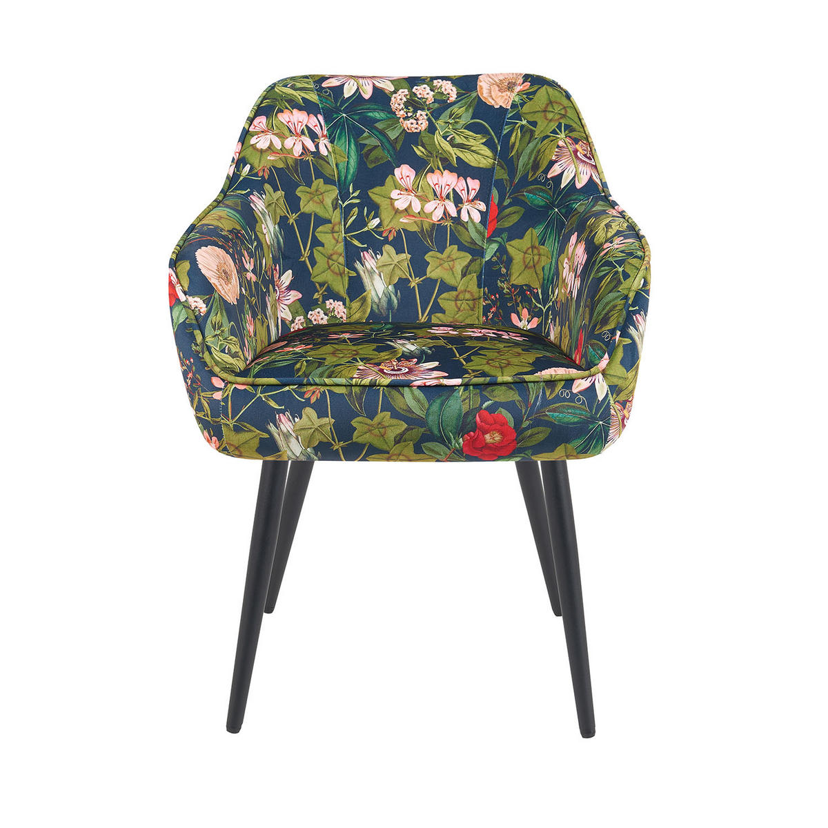 ESSZIMMERSTUHL Mika-Bela - Multicolor/Schwarz, Textil/Metall (60/82/61cm) - DUBI Möbel