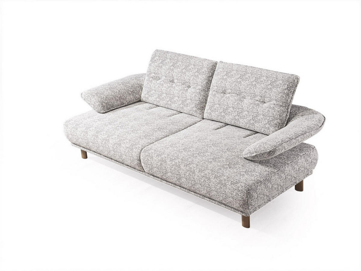 SOFA Tokyo 3-Sitzer Webstoff Grau - Grau, Holz/Textil (240/100/100cm) - Villa Möbel