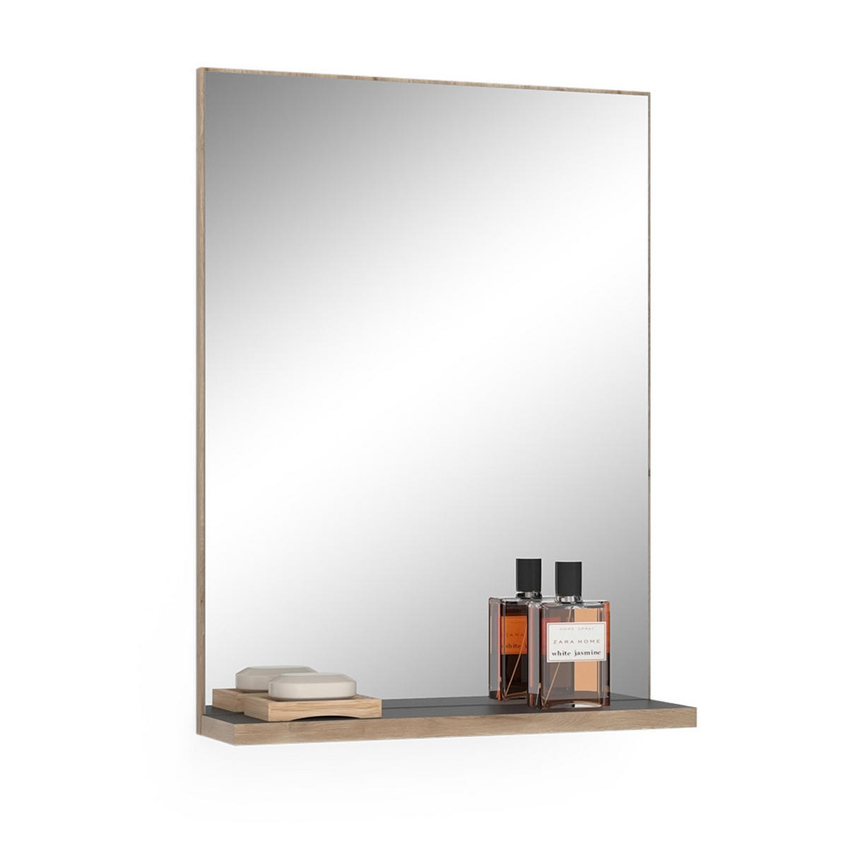 BADEZIMMERSPIEGEL Niko Anthrazit 60 x 80 cm - Anthrazit, Holzwerkstoff (60/80/14.6cm) - Vicco