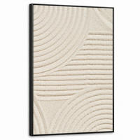 LEINWAND Bilder mit Rahmen - Muster - Abstrakt - Weiß - 60x90 - Beige, Textil (60/90cm) - MuchoWow