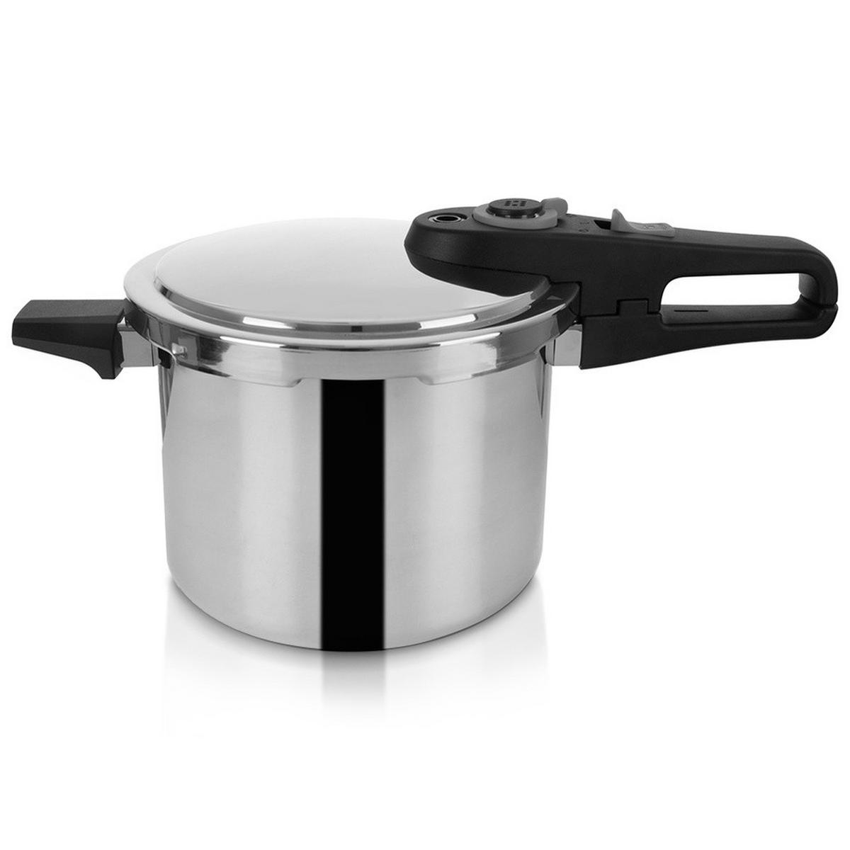 SCHNELLKOCHTOPF Wind mit Automatikverschluss silber - Silberfarben, Metall (6L) - Orion 
