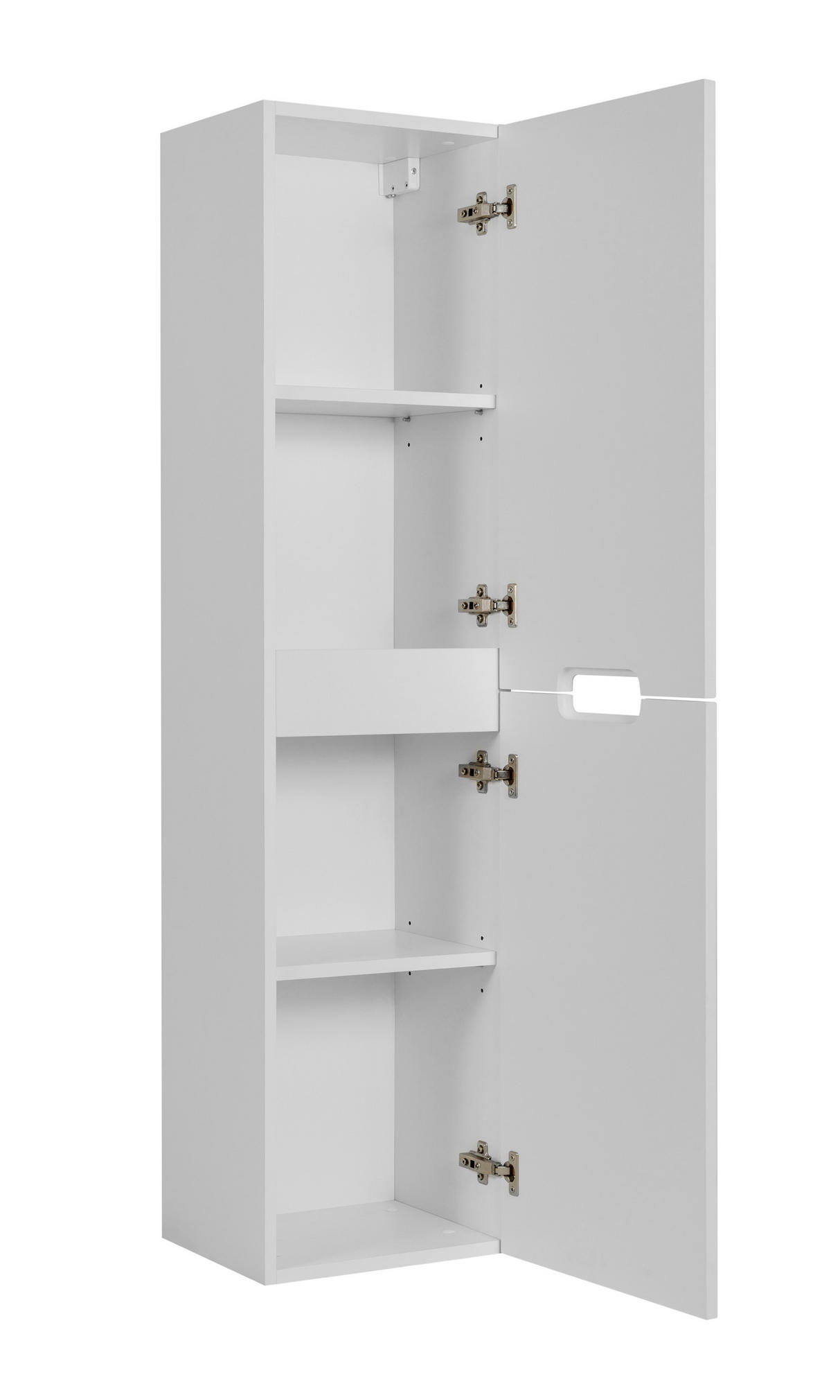 BADEZIMMERSCHRANK : weiß, 35 x 136 x 27 cm - Weiß, Holzwerkstoff (35/136/27cm) - 3XE LIVING