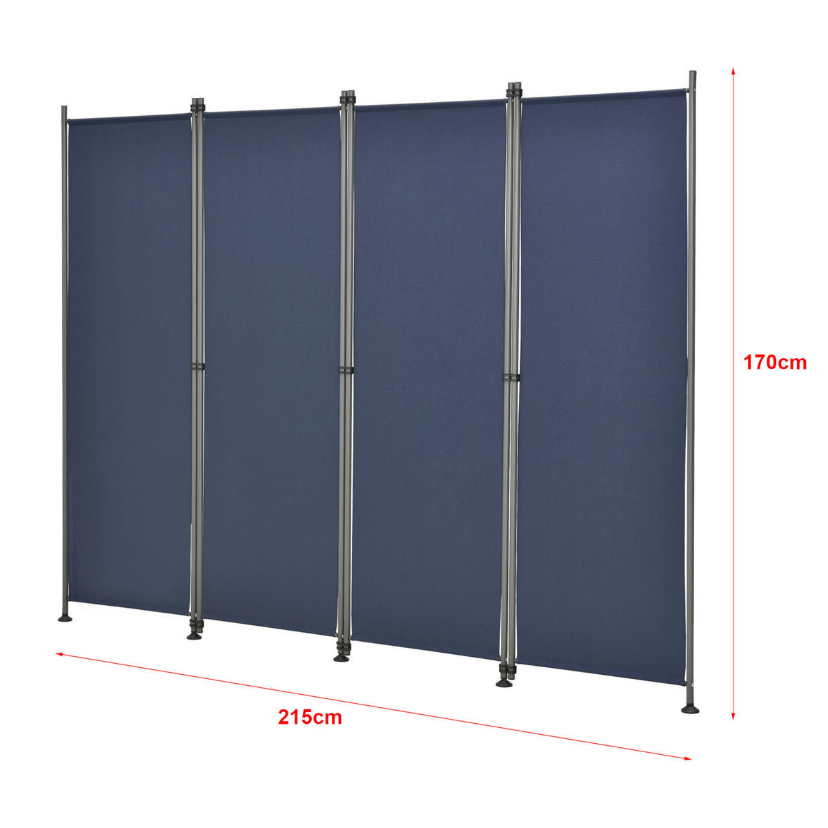 SICHTSCHUTZ Modica - Dunkelblau, Textil/Metall (215/170cm) - pro.tec
