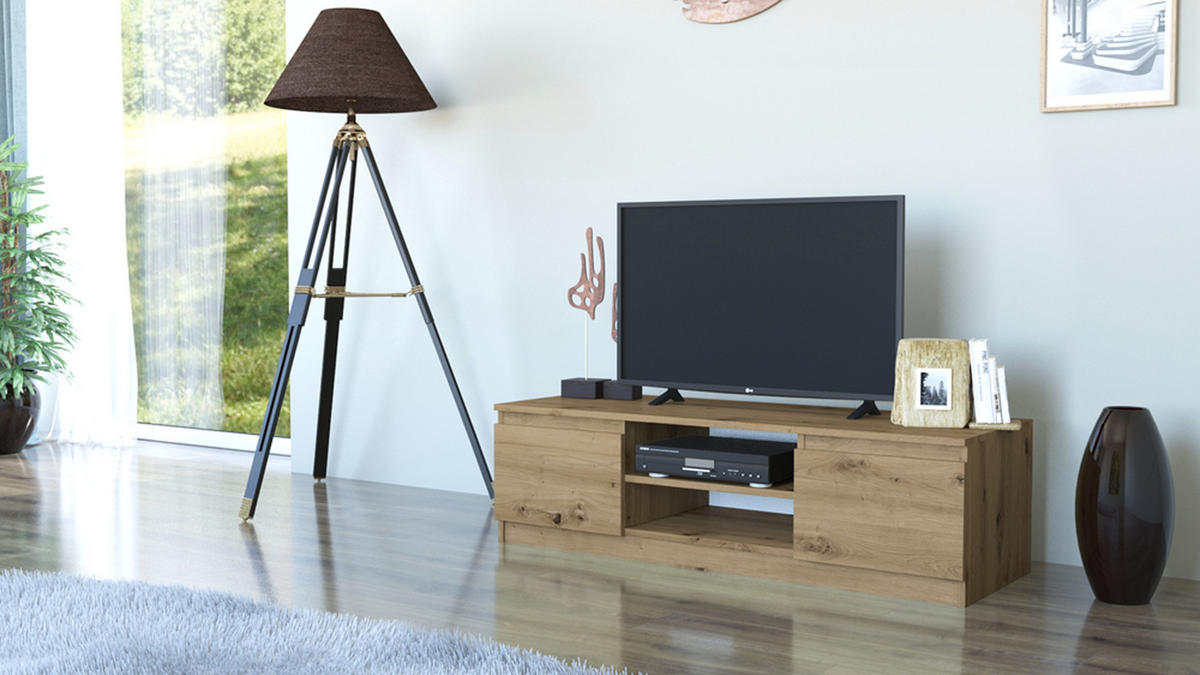 TV SKRINKA - dub artisan, kompozitné drevo (120/36/40cm) - RAUMHIRSCH FURNITURE