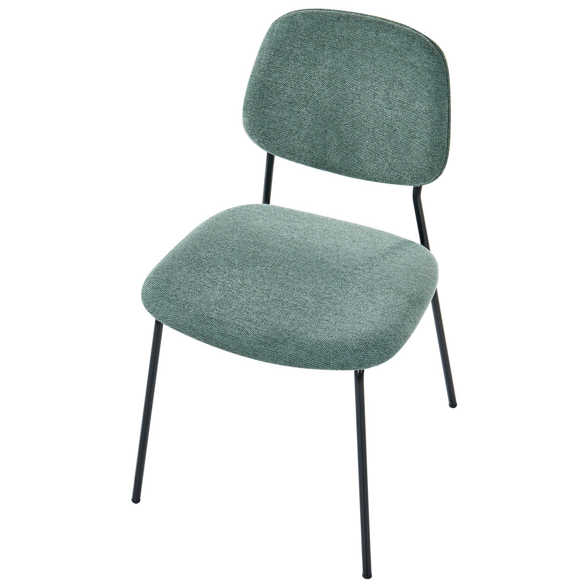 ESSZIMMERSTUHL 4er-Set Stoff Grün Riley - Grün, Textil (48/83/52cm) - Beliani