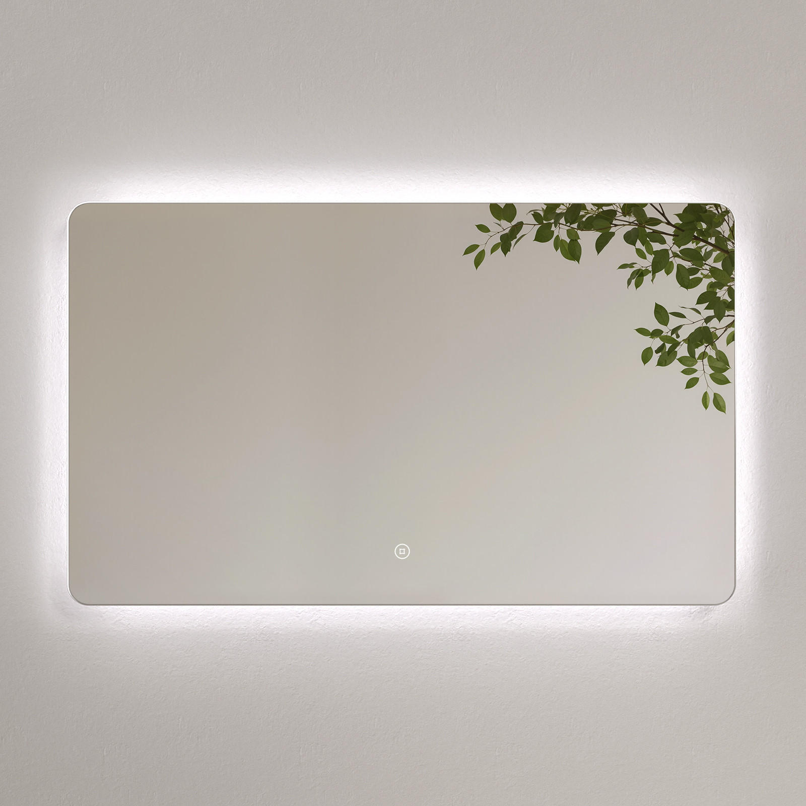 BADSPIEGEL mit Power-Off-Memory-Funktion Beleuchtung Rechteckig 100/60 cm - Weiß, Glas (60/3/100cm) - EMKE