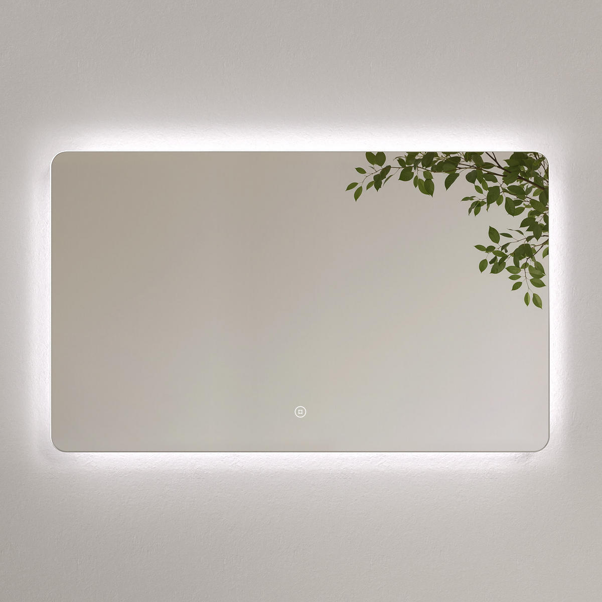 BADSPIEGEL mit Power-Off-Memory-Funktion Beleuchtung Rechteckig 100/60 cm - Weiß, Glas (60/3/100cm) - EMKE