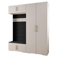 GARDEROBEN-SET 236,7/200/47 - Goldfarben/Schwarz, Holz/Metall (200/236.7/47cm) - Abiks Möbel