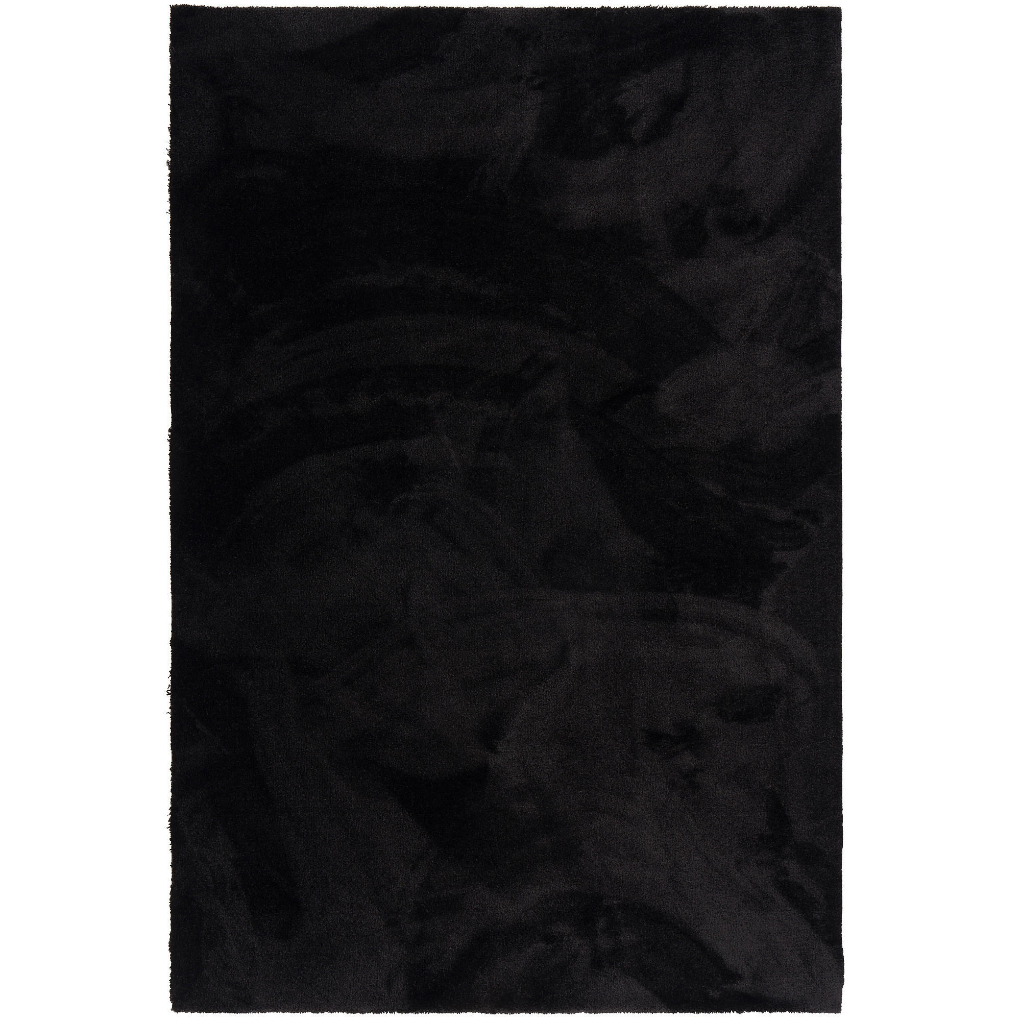 Snapstyle Hochflorteppich Schwarz 80x320 cm