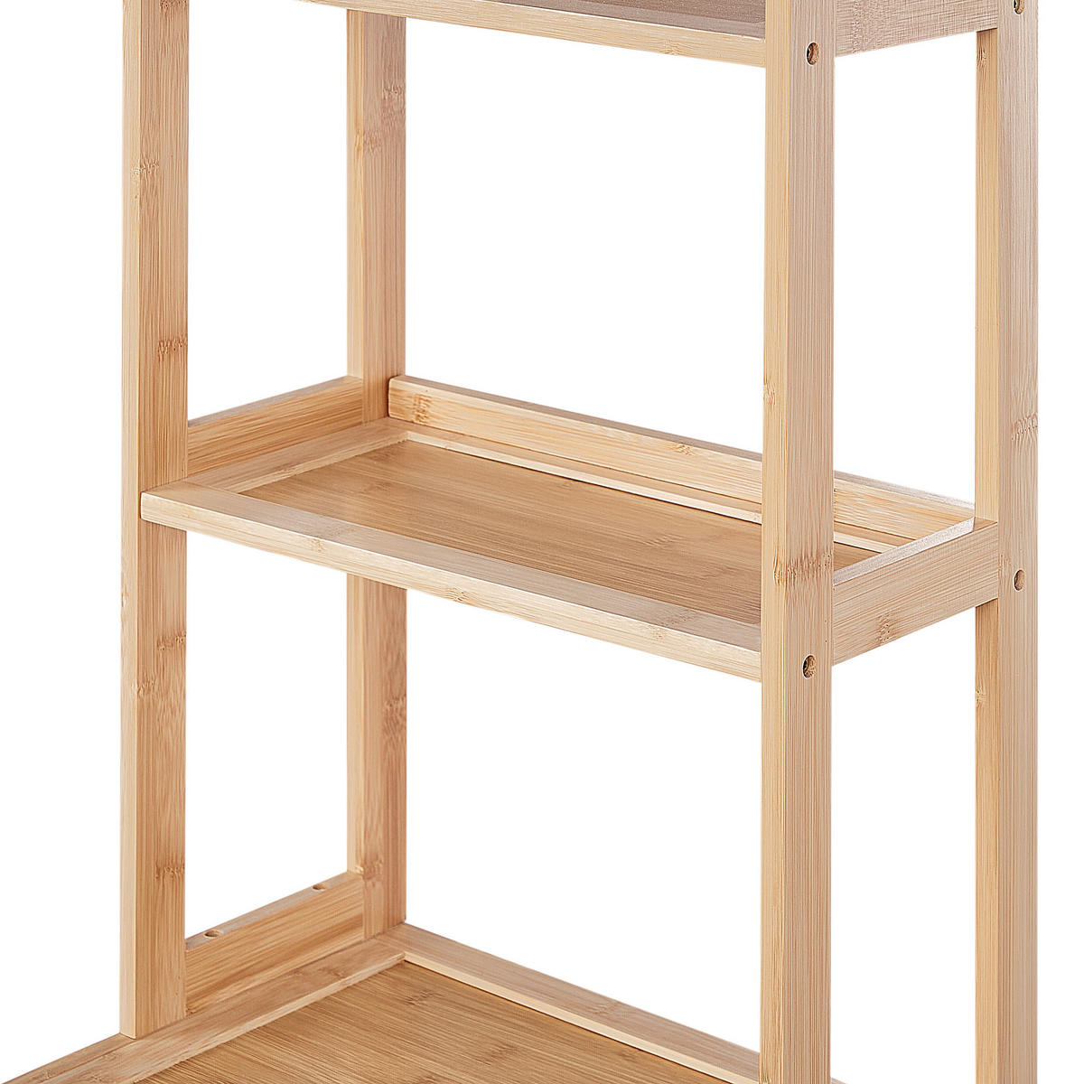 REGAL Bambusholz Hellbraun Lehi - Hellbraun, Holz (36/160/30cm) - Beliani