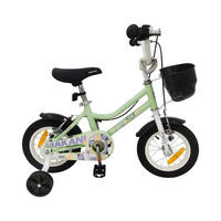 KINDERFAHRRAD 12 Zoll Pali grün Stützräder Klingel Sitz und Lenker verstellbar - Grün, Metall (66cm) - Makani
