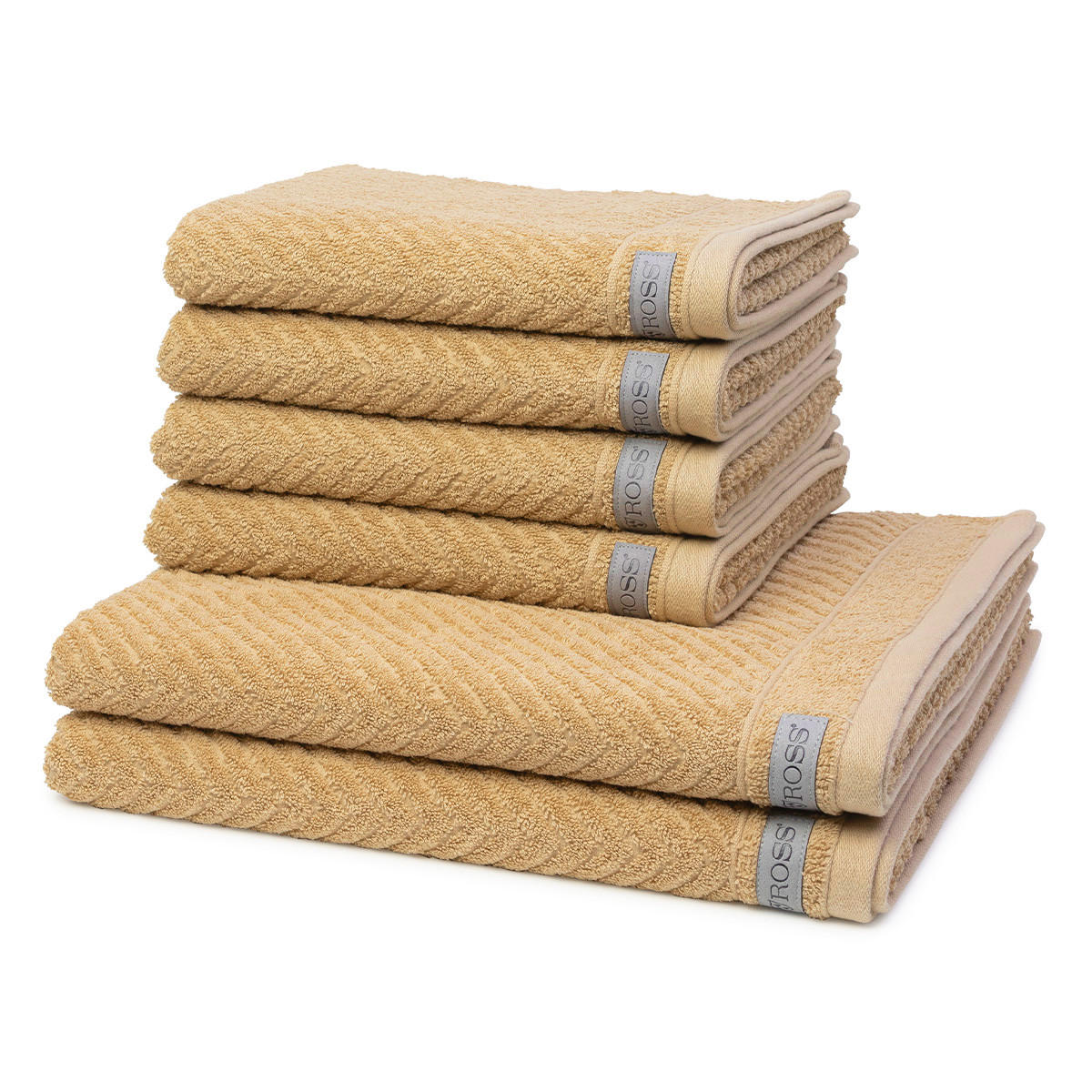 FROTTIERSET Smart 6-teilig - Braun, Textil (50/100cm) - Ross