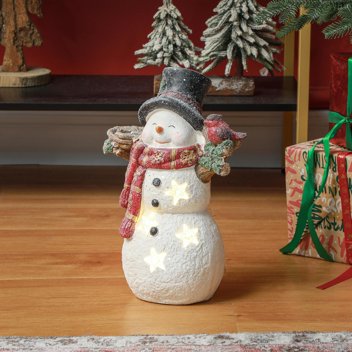 WEIHNACHTSFIGUR - Rot/Weiß, Kunststoff (15.5/38/25cm) - HOMCOM