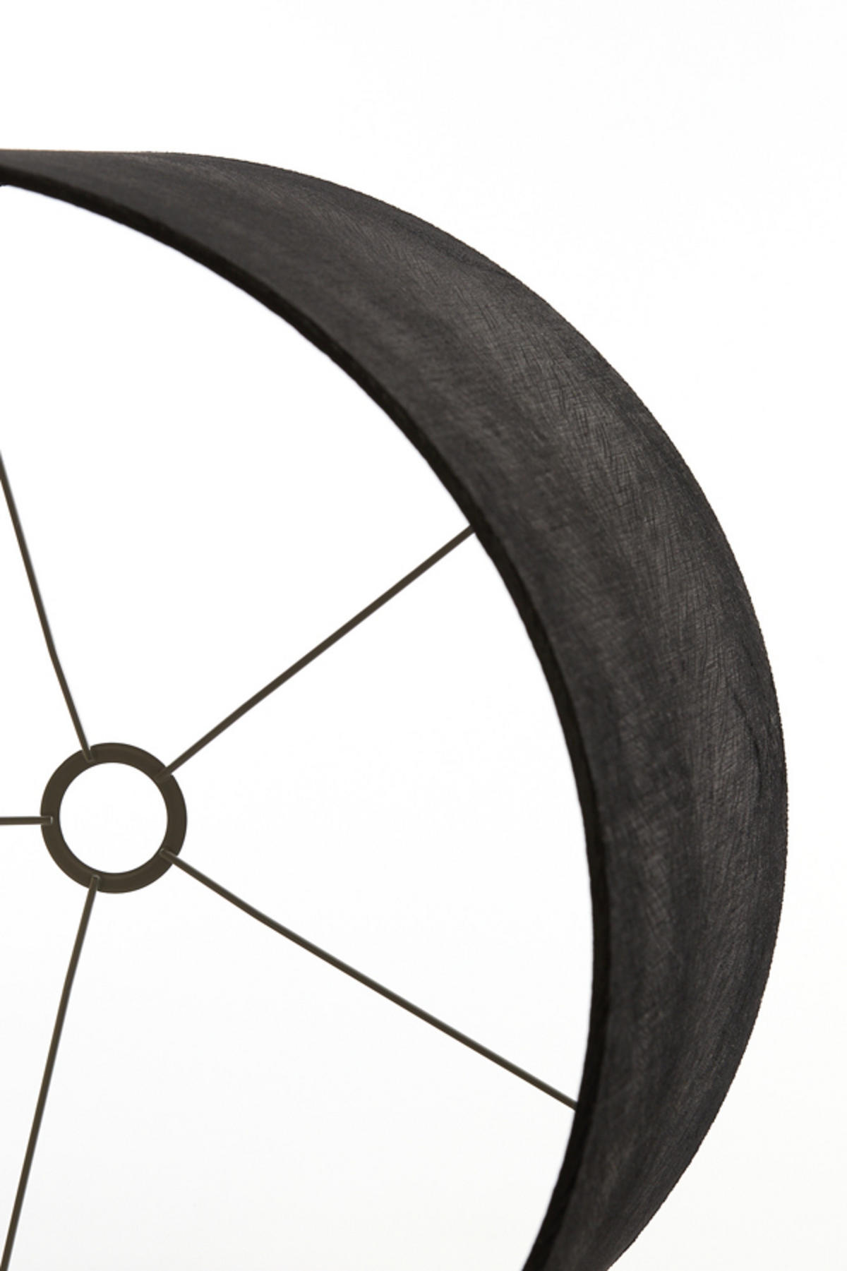 LAMPENSCHIRM Lubis Schwarz Ø50/38 cm - Schwarz, Textil (50/50/38cm) - Light & Living