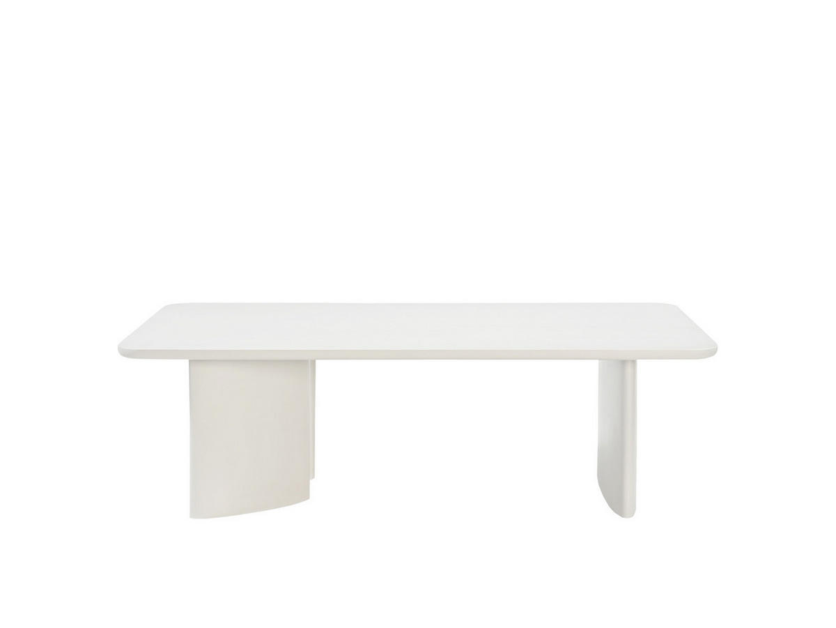 COUCHTISCH Jade Mangoholz Weiss Natur - Naturfarben, Holz (130/70/40cm)