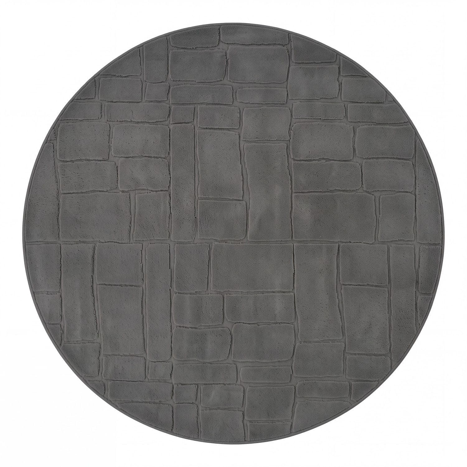 HOCHFLORTEPPICH 160/160 cm Tokio 479 - Anthrazit, Kunststoff (160/160cm) - Paco Home