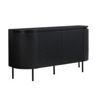 SIDEBOARD Schwarz 43/145/78 cm - Schwarz, Holzwerkstoff (43/78/145cm) - Urban Meuble