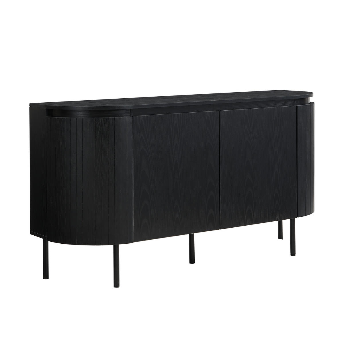 SIDEBOARD Schwarz 43/145/78 cm - Schwarz, Holzwerkstoff (43/78/145cm) - Urban Meuble