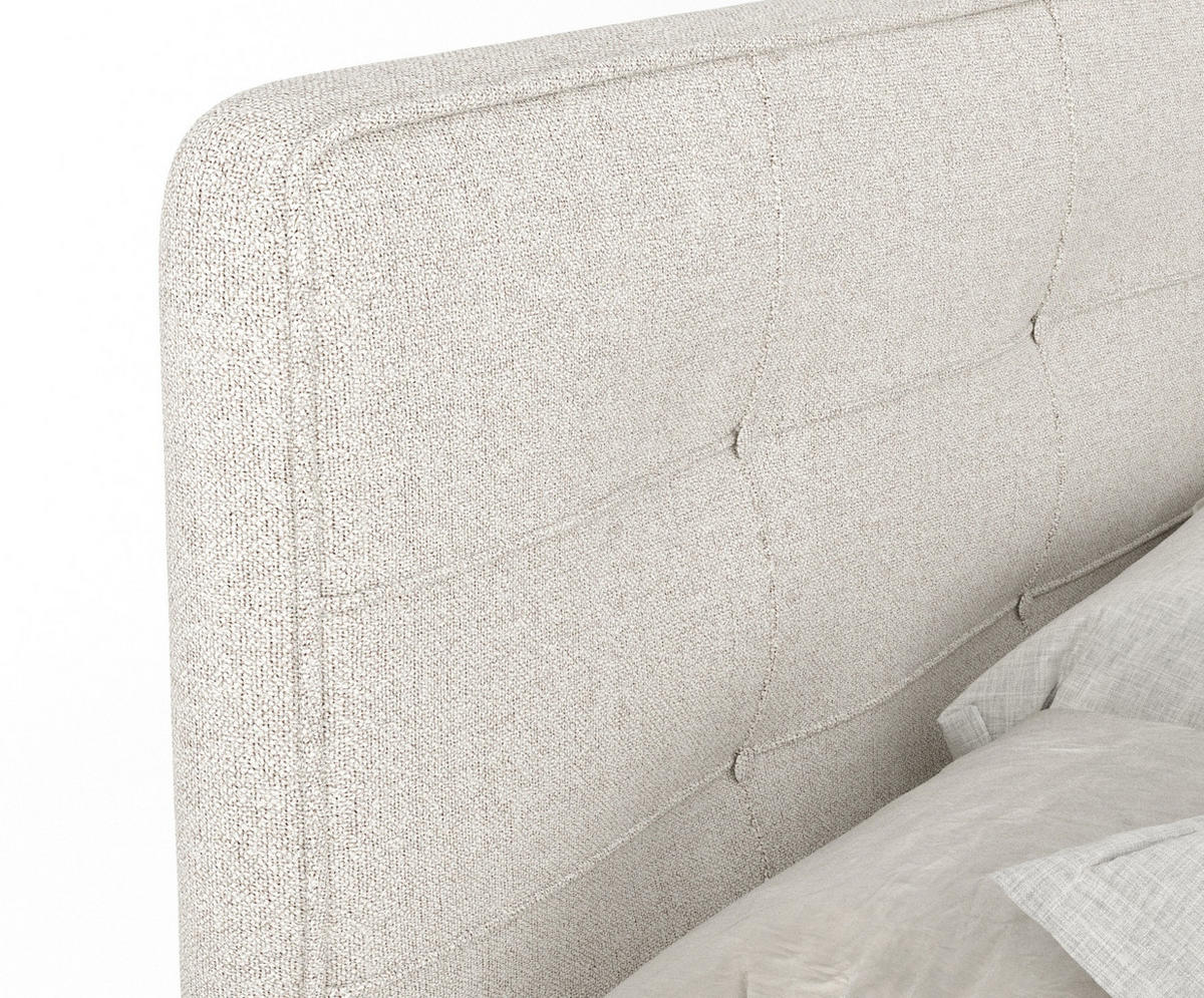 BOXSPRINGBETT Semplice Beige 180/200 cm - Beige/Schwarz, Holz/Holzwerkstoff (180/200cm) - Maison de Reve