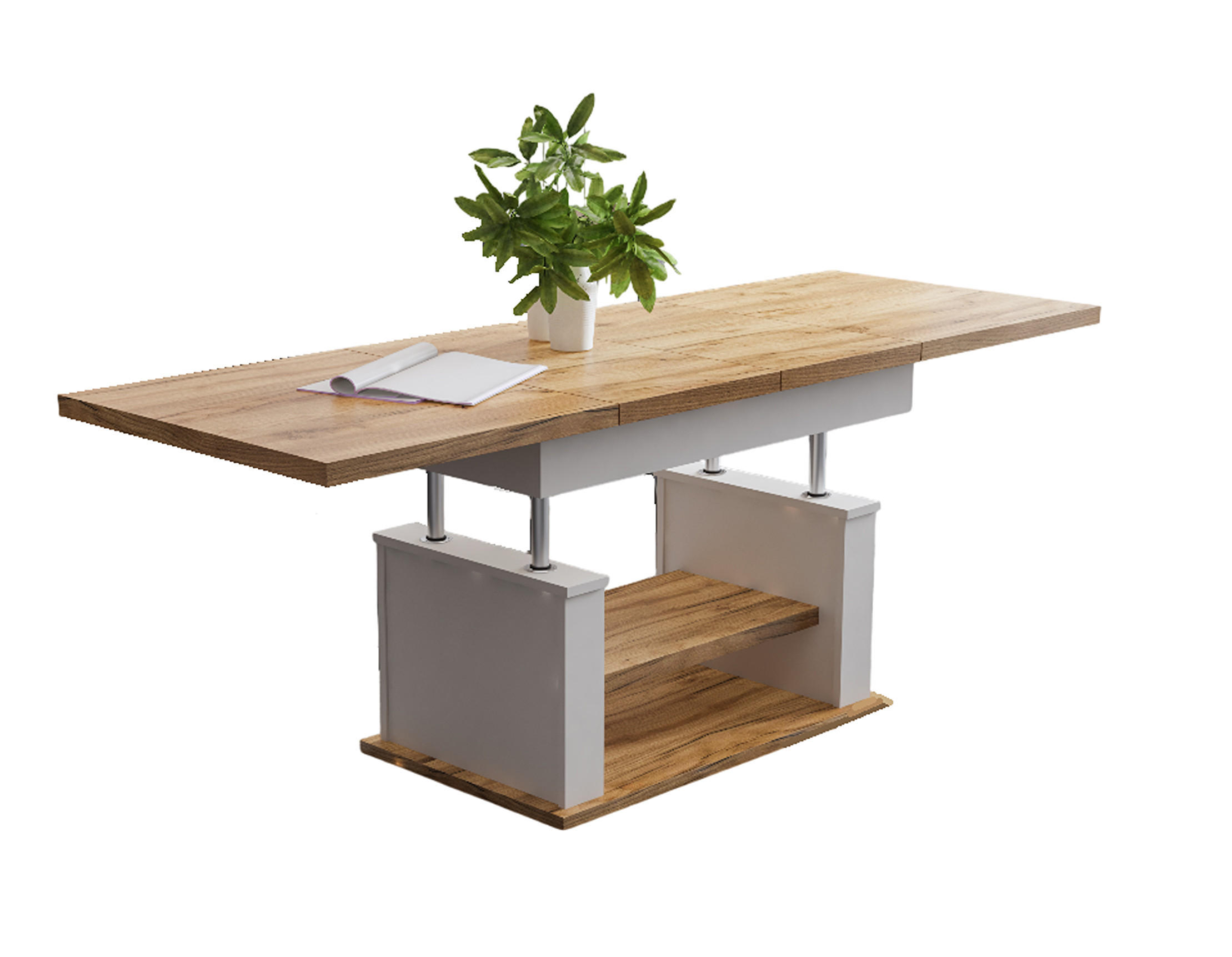designimpex Couchtisch Eiche, Beige 120x60x70 cm