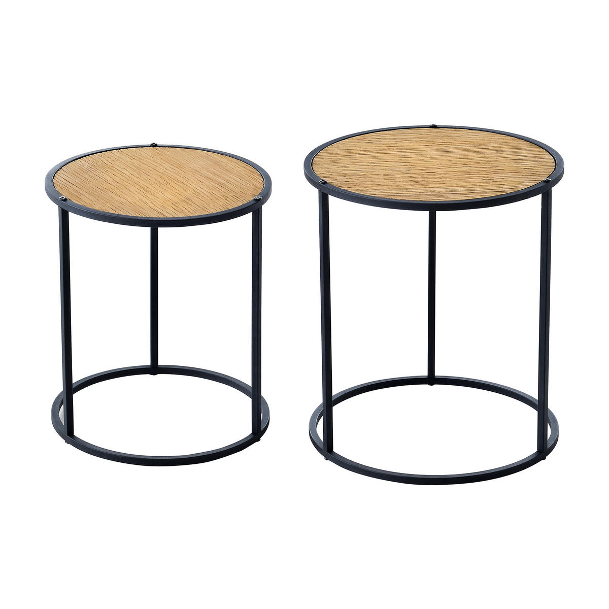 SATZTISCH Moriusaq 40/40/46 - Schwarz, Holzwerkstoff (40/40/46cm) - [en.casa]