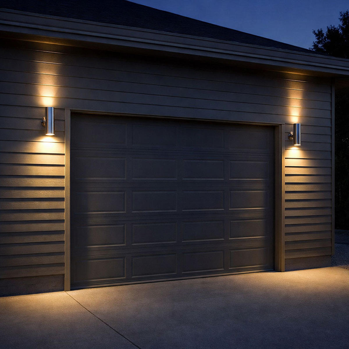 LED AUSSEN-WANDLEUCHTE Edelstahl Silber - Silberfarben, Metall (8.5/16.3/9.3cm)