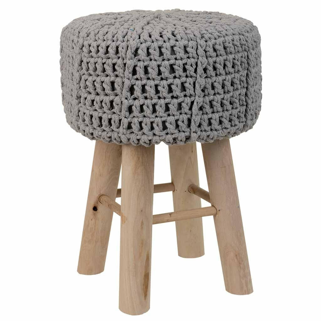 Wanderlust Hocker Grau 32x44x32 cm