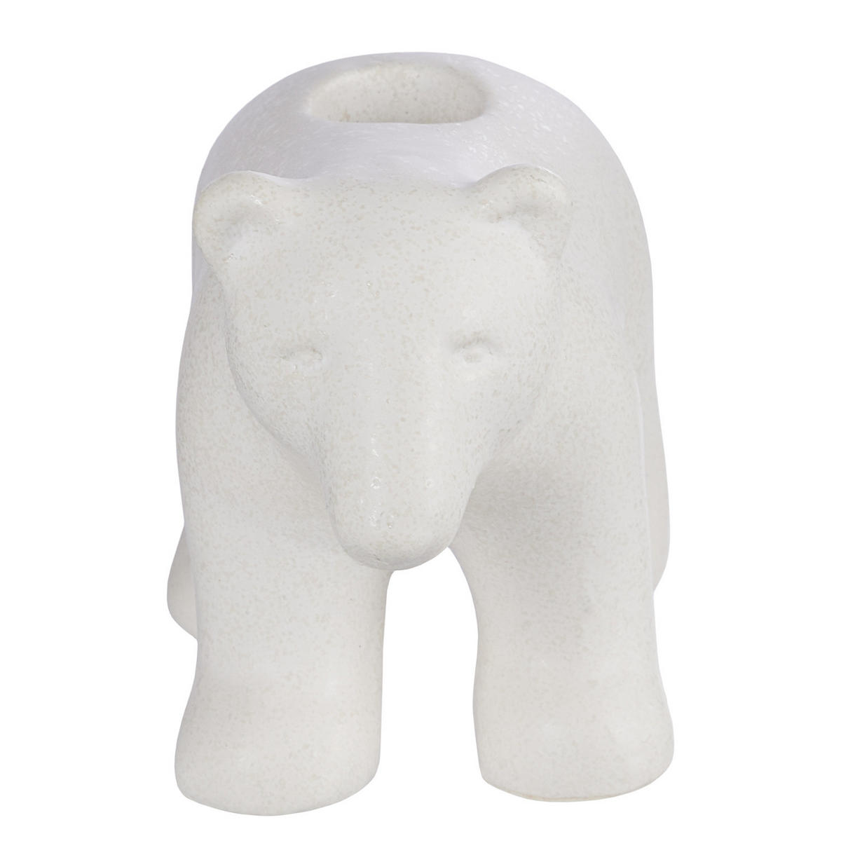 KERZENHALTER Northern Lights Eisbär - Weiß, Keramik (7/10/15cm) - Butlers
