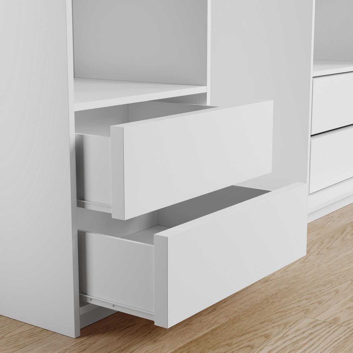 SCHWEBETÜRENSCHRANK TAVI 270/205/60 cm 3-türig mit Spiegel Schwarz - Schwarz, Holzwerkstoff (270/205/60cm) - MASSENO
