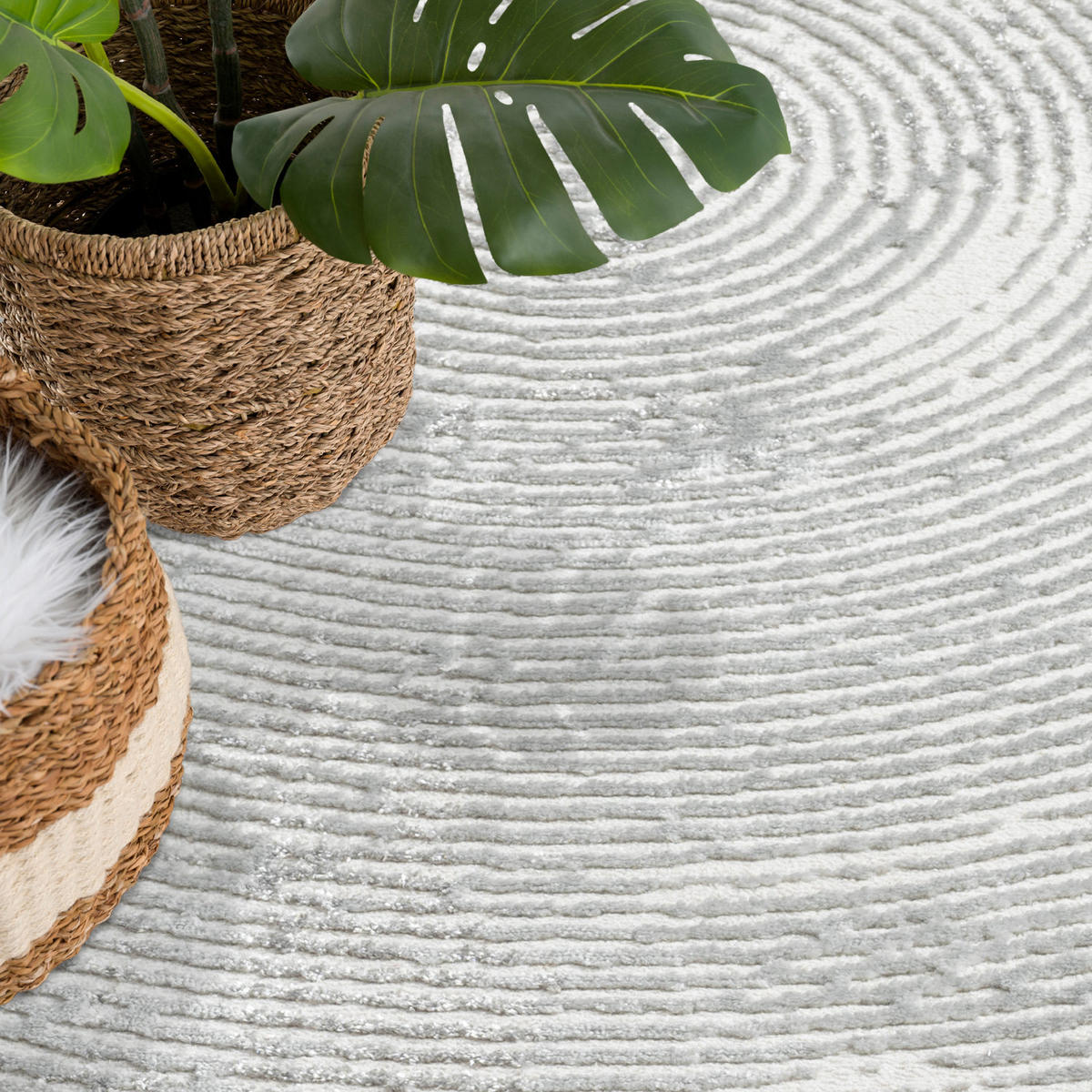 KURZFLOR-TEPPICH Antik 481 Grau 120x170 cm - Grau, Textil (120/170cm) - carpet city