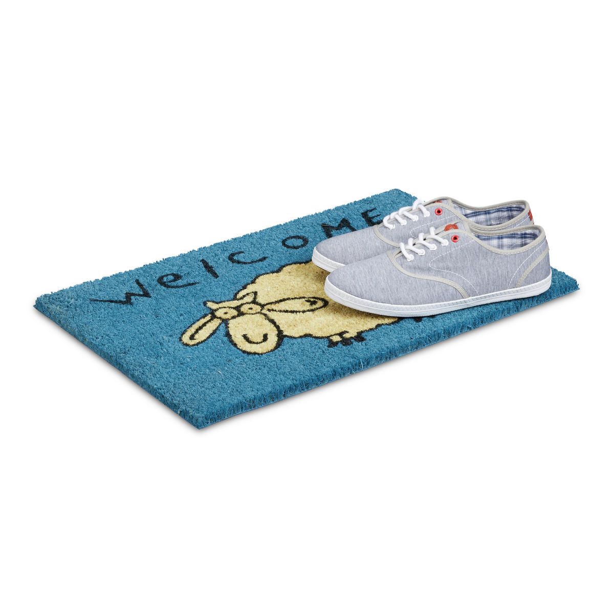 FUSSMATTE - Blau, Kunststoff/Textil (40/60cm) - Relaxdays