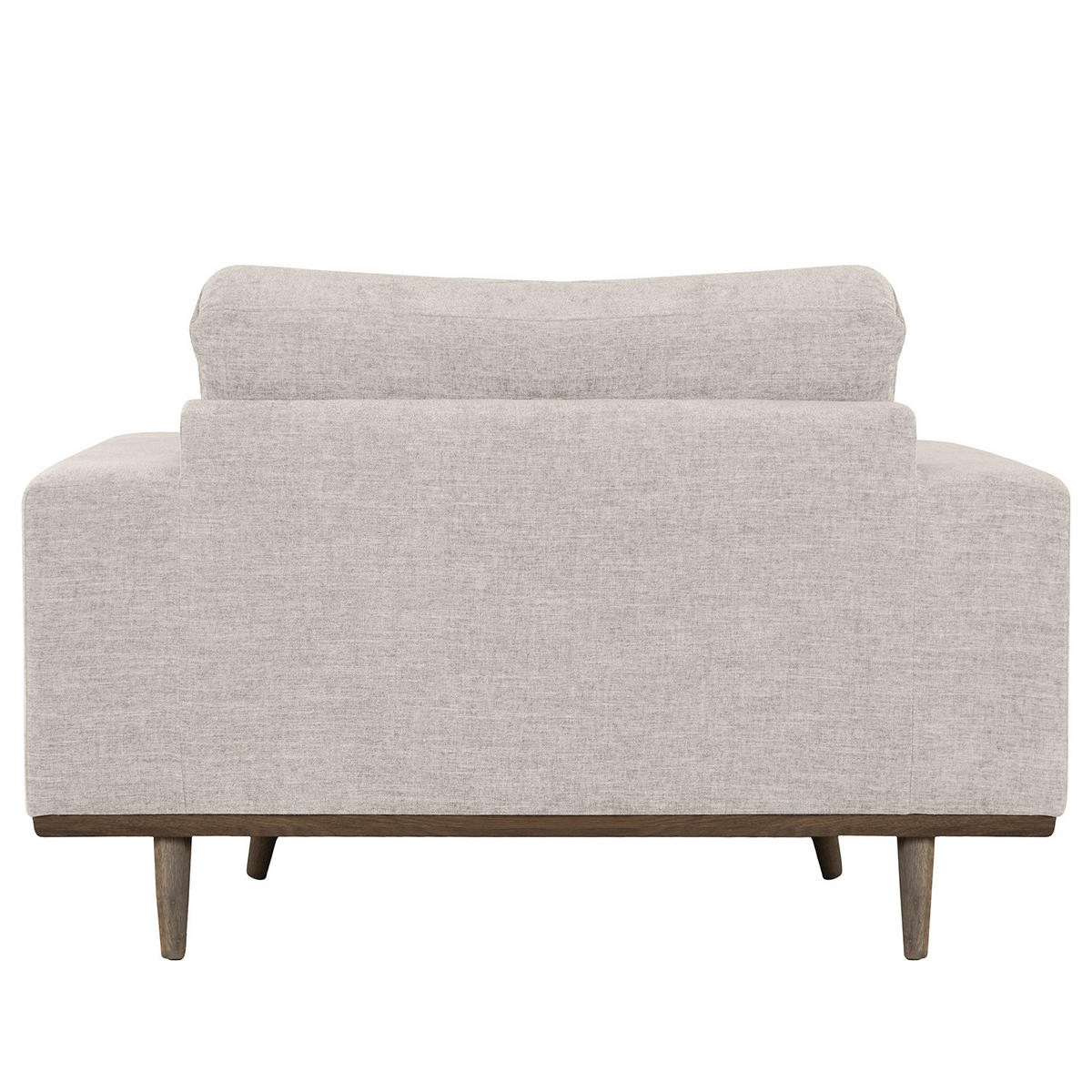 SESSEL - Eichefarben/Grau, Eichenholz/Textil (122/81/88cm) - home24