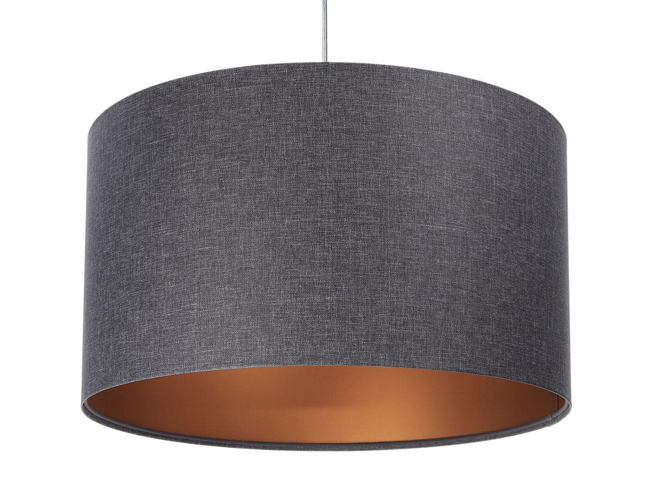 HÄNGELEUCHTE Grau 60/35 cm - Grau/Kupferfarben, Kunststoff (35/1/35cm) - ONZENO
