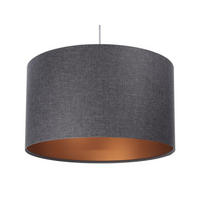 HÄNGELEUCHTE Grau 50/30 cm - Grau/Kupferfarben, Kunststoff (50/0.6/30cm) - ONZENO
