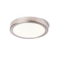 DECKENLEUCHTE BARRY LED Mattnickel 12 W IP44 - Nickelfarben, Metall (30/30/35cm) - Rendl