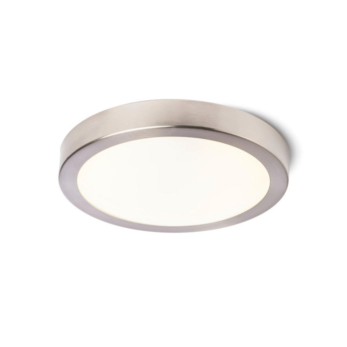 DECKENLEUCHTE BARRY LED Mattnickel 12 W IP44 - Nickelfarben, Metall (30/30/35cm) - Rendl