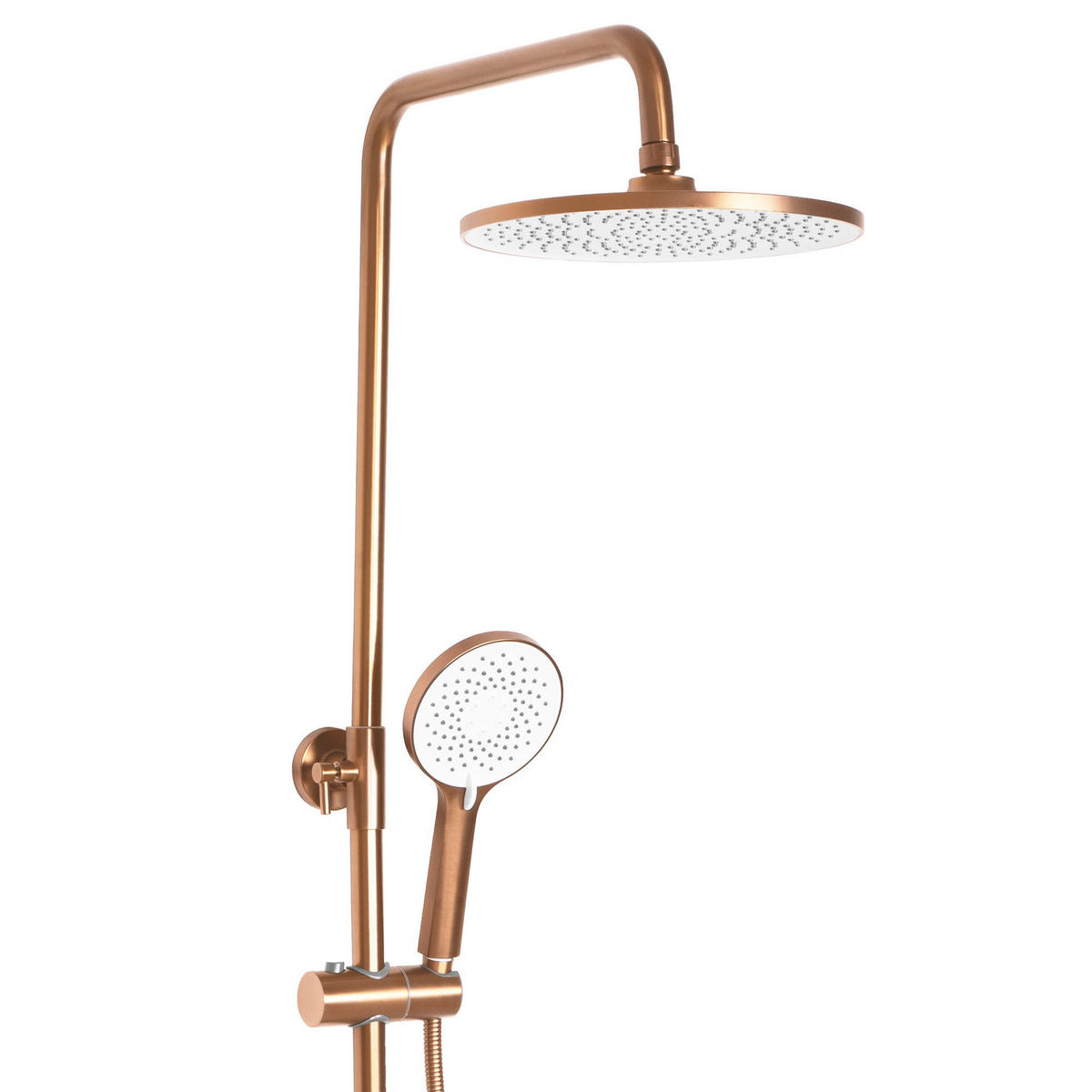 DUSCHGARNITUR Rea Avalon Copper Brush - Kupferfarben, Metall (24/130/50cm) - REA