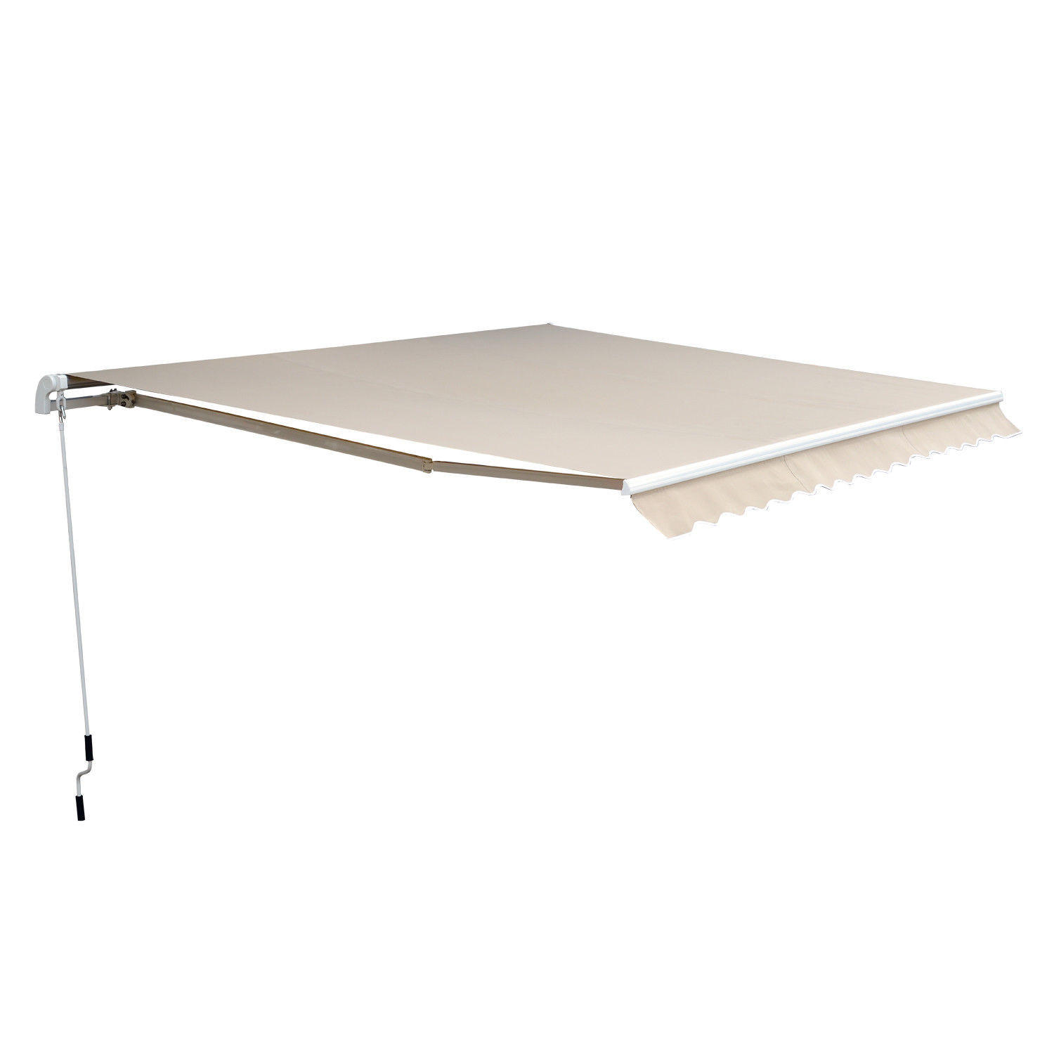 GELENKARMMARKISE, Aluminium, Beige - Beige, Metall (300/16/450cm) - Outsunny