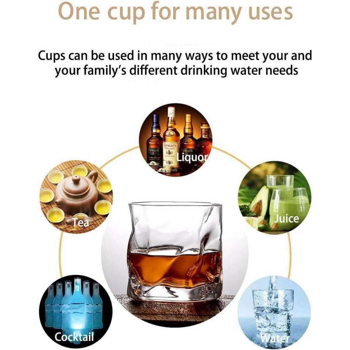 WHISKYGLÄSER 2-teiliges Set 250ml klar - Transparent, Glas (0.25L)