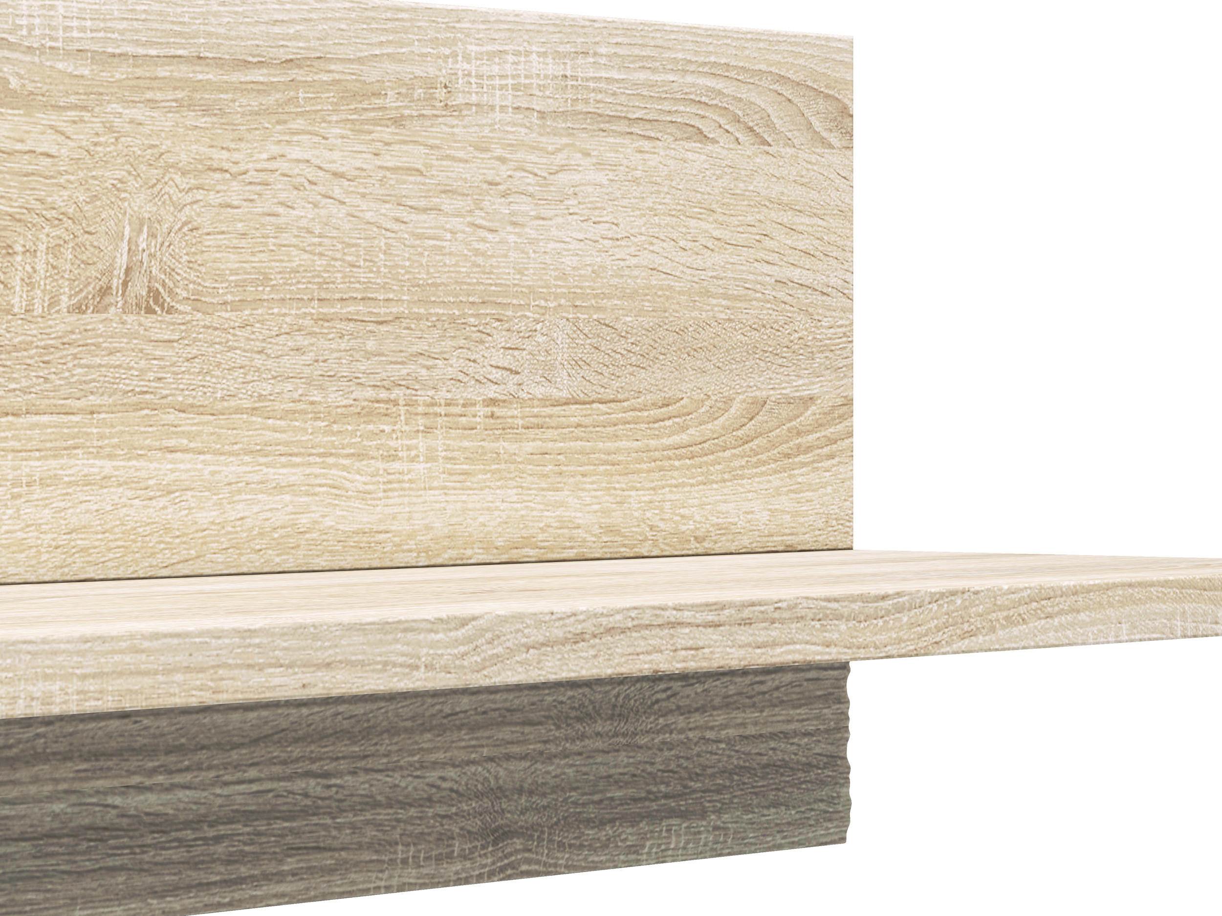 WANDREGAL Castel Sonoma Eiche hell / Sonoma Eiche Trüffel 138 / 21 / 24cm - Braun, Holz/Holzwerkstoff (138/24/21cm) - Feldmann-Wohnen