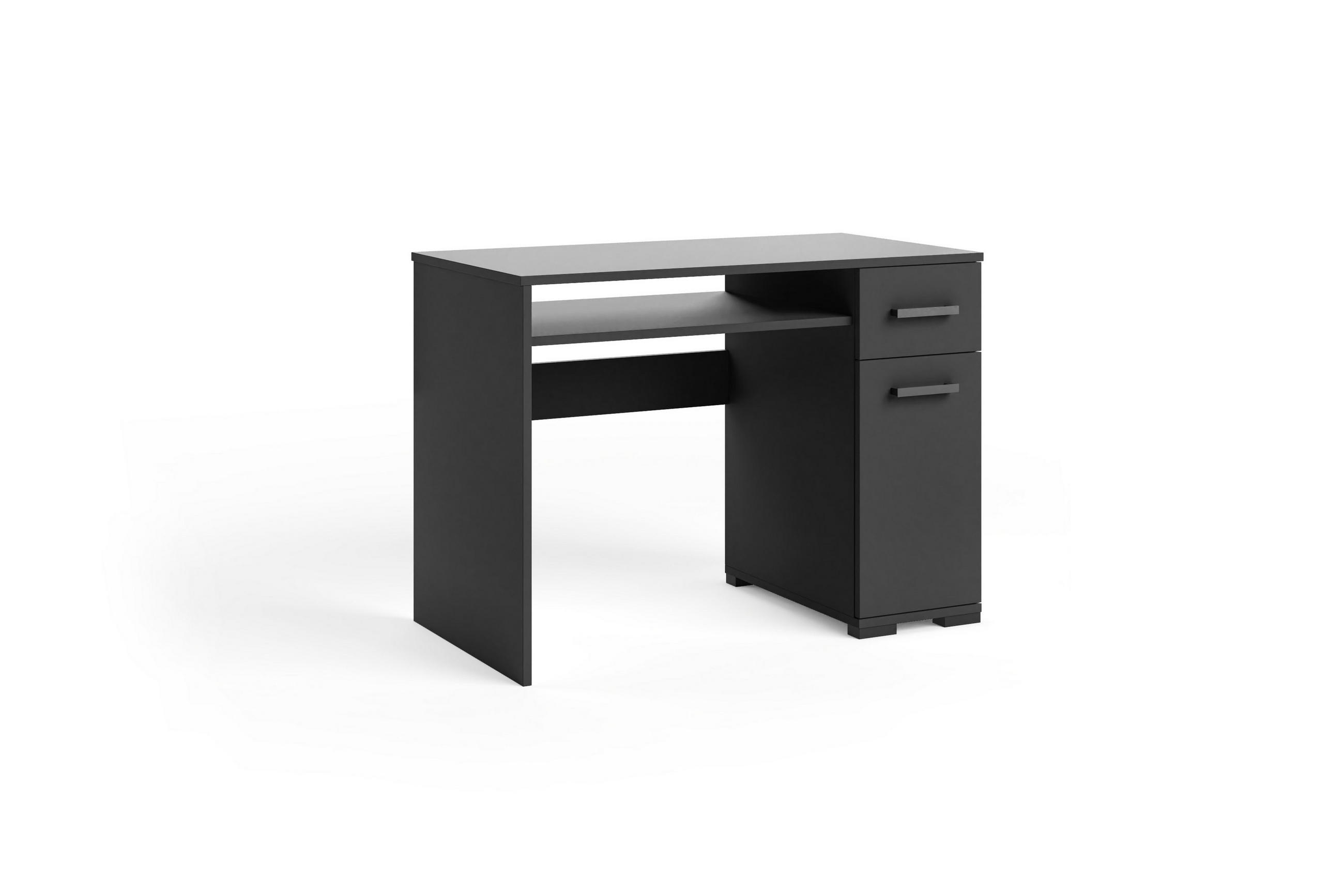 SCHREIBTISCH ALBANO 105x56x75 cm Bürotisch Computertisch, Schwarz - Schwarz, Holzwerkstoff (56/105/75cm) - MASSENO