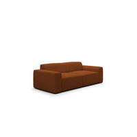 SOFA Modular Premium Kupferfarben - Schwarz/Kupferfarben, Holz/Holzwerkstoff (240/70/104cm) - Furnisell