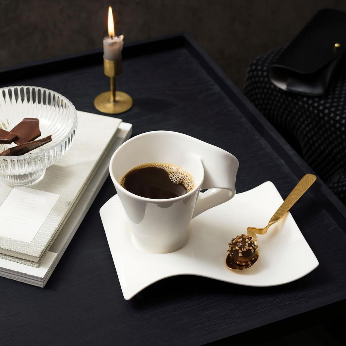 KAFFEE-SET NewWave Caffè weiß 240 ml 2er Set - Weiß, Keramik (14/14.5/20cm) - Villeroy & Boch